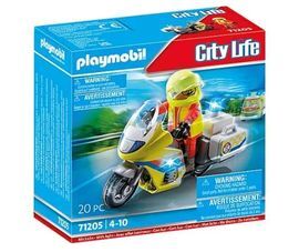 PLAYMOBIL MOTO DE EMERGENCIAS CON LUZ INTERMITENTE