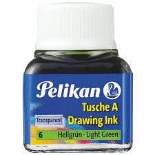 TINTA CHINA PELIKAN 523/6 VERDE CLARO