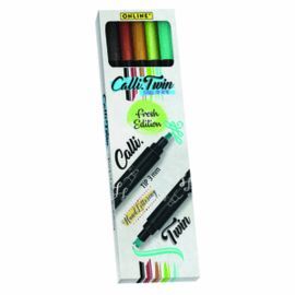 ROTULADOR ONLINE CALLI.TWIN 5 COLORES FRESH