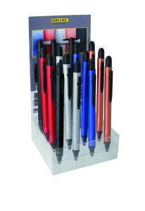 EXPOSITOR 15 BOLIGRAFOS ALU STYLUS SURTIDOS