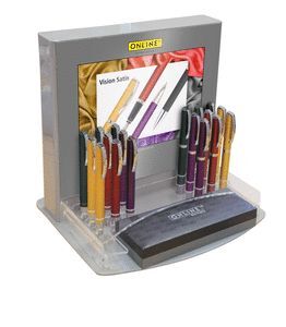 EXPOSITOR 9 BOLIGRAFO Y 9 PLUMAS VISION SATIN SURT
