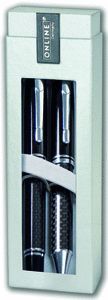 SET PLUMA Y BOLIGRAFO ONLINE BLACK STYLE CAJA PUSH