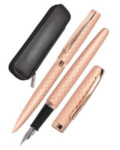 SET PLUMA Y BOLIGRAFO ELEGANZA DIAMOND ROSE+ ESTUC