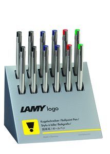 EXPOSITOR 12 BOLIGRAFOS LAMY LOGO V188 MATE