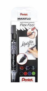 ROTULADOR MAXIFLO FLEX-FEEL PUNTA FLEXIBLE 4 COLOR