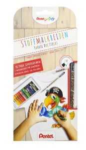 SET FABRIC FUN 15 CERAS TEXTILES + 1 ROTULADOR TEX