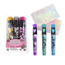 SET 3 BOLIGRAFO GEL PURPURINA TATTOO STUDIO