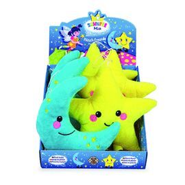 EXPOSITOR 6 COJINES PELUCHE ESTRELLA Y LUNA