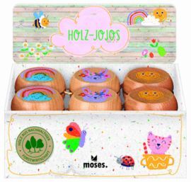 EXPOSITOR 12 YOYOS DE MADERA SURTIDOS PRIMAVERA
