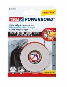 CINTA ADHESIVA DOBLE CARA 1.5X19MM POWERBOND