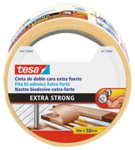 CINTA DOBLE CARA EXTRA FUERTE 10M X 50MM BEIGE MOQ