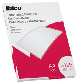 FUNDA PLASTIFICAR GLOSS A4 2X125 MICRAS 100U