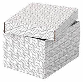 PACK 3U CAJA CARTON DECORATIVA BLANCO 255X200X150M