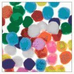 POMPONES 50PZAS 25MM COLORES SURTIDOS