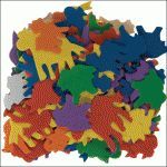 ANIMALES GOMA EVA 120PZAS COLOR SURTIDO