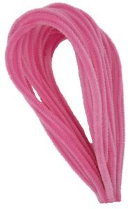 VARILLA CHENILLE COLOR ROSA 15 PIEZAS