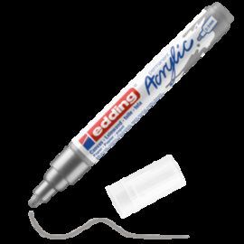 MARCADOR ACRILICO EDDING 5100 TRAZO MEDIO PLATA