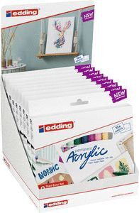 EXPOSITOR 9 PACKS MARCADORES ACRILICO EDDING 5100/