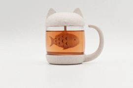 TAZA CON INFUSOR DE TE Y TAPA PECECITO