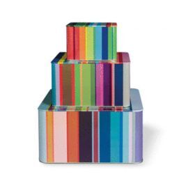 JUEGO DE CAJAS DE HOJALATA ´RAYAS´