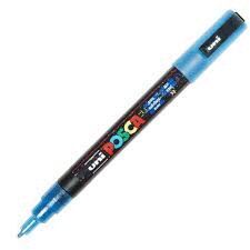 MARCADOR UNI POSCA PC-3ML AZUL PURPURINA