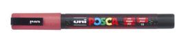 MARCADOR UNI POSCA PC-3ML ROJO PURPURINA