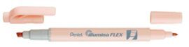 MARCADOR FLUORESCENTE DOBLE PUNTA FLEX NARANJA PAS