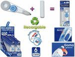 RECAMBIO CORRECTOR DUO CON GOMA DISPLAY 24 UNIDADE
