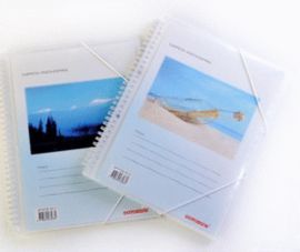 CARPETA 40 FUNDAS CON ESPIRAL SOBRE TRASERO Y PORTADA PERSONALIZABLE