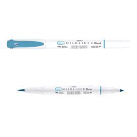 ROTULADOR ZEBRA MILDLINER DOBLE PUNTA PINCEL AZUL