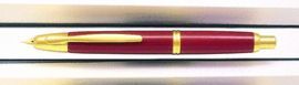 PLUMA RETRACTIL 1500 ROJA M DORADA
