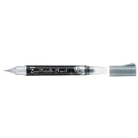 ROTULADOR PINCEL DUAL METALLIC PLATA