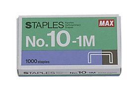 GRAPAS MAX NO. 10 - 1M CAJA 1000 UNIDADES