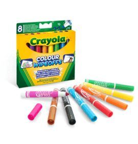 ROTULADOR LAVABLES CRAYOLA PARA PIZARRA BLANCA 8 C