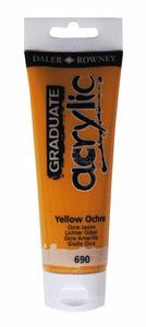 PINTURA ACRILICA GRADUATE 120ML AMARILLO OCHRE