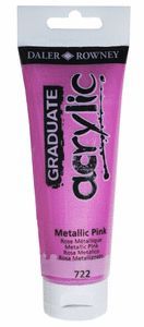 PINTURA ACRILICA GRADUATE 120ML ROSA METALICO