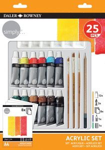 SET PINTURAS ACRILICAS 25 PZAS