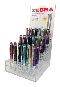 EXPOSITOR 36 BOLIGRAFOS ZEBRA BP 0.7 METALLIC COLO