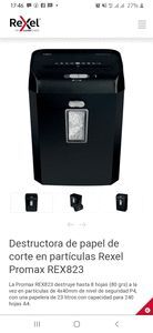 DESTRUCTORA REXEL PROMAX QSREX823 2104583EU
