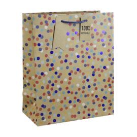 BOLSA REGALO LUNARES KRAFT 26,5X14X33CM