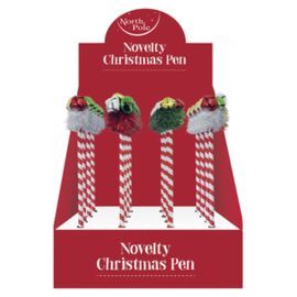 EXPOSITOR 18 BOLIGRAFOS CAMPANAS DE NAVIDAD SURTID