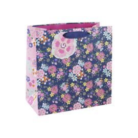 BOLSA REGALO NAVY FLORAL 25,3X12,5X25,3CM