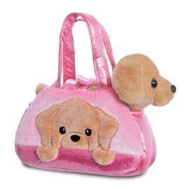 PELUCHE FP BOLSO ROSA LABRADOR 21CM