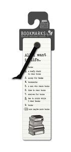 MARCAPAGINAS LITERARIOALL I WANT IN LIFE...