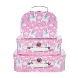 SET DE 3 MALETAS UNICORNIO
