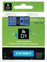 CINTA DYMO D1 12X7 MM NEGRO/AZUL 45016