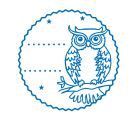 SELLO EXLIBRIS WOODIES STAMP DISEÑO BUHO