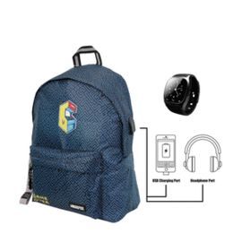 MOCHILA 44CM UNKEEPER GAME OVER BLUE CON SMARTWATC