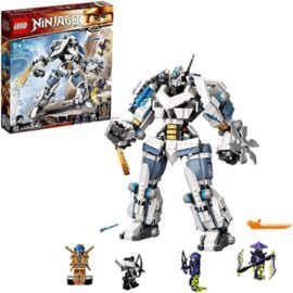 LEGO COMBATE EN EL TITAN ROBOT DE ZANE