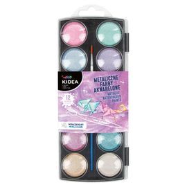 PINTURAS DE ACUARELA 12 COLORES METALICOS Y BRILLA
